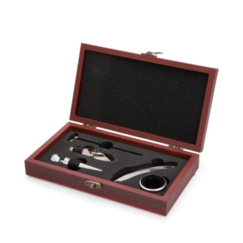 Brinde Presente Dia dos Pais Personalizado Kit Vinho 5 Peças X19121 