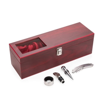Brinde Presente Dia dos Pais Personalizado Kit Vinho 4 Peças X19124