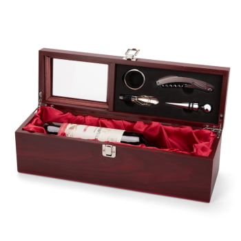 Brinde Presente Dia dos Pais Personalizado Kit Vinho 4 Peças X19124