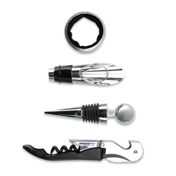 Brinde Presente Dia dos Pais Personalizado Kit Vinho 4 Peças X19123 