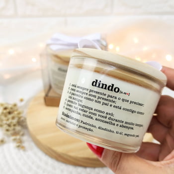 LEMBRANCINHA DE BATIZADO PARA PADRINHOS VELA AROMÁTICA 100G ACETATO