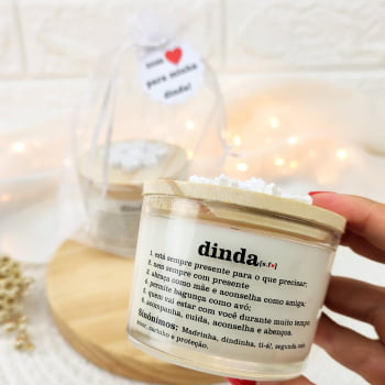 LEMBRANCINHA DE BATIZADO PARA PADRINHOS VELA AROMÁTICA 100G ORGANZA DIVINO