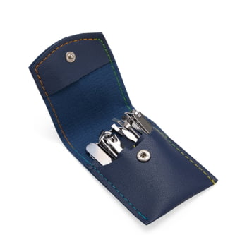 Kit Manicure Personalizado Couro Sintético 7 Peças X06040B Brindes Personalizados