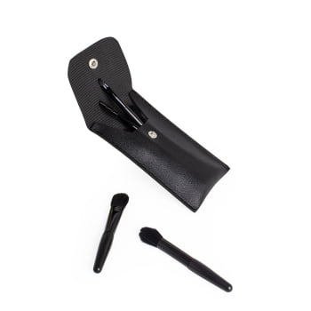 Kit Pincel Personalizado Couro Sintético 8 Peças X18877 Brinde Personalizado