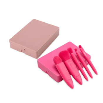 Kit Pincel Personalizado Plástico 5 Peças X18874 Brinde Personalizado