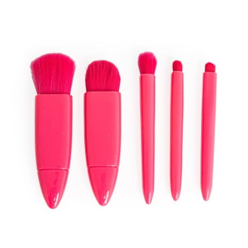 Kit Pincel Personalizado Plástico 5 Peças X18874 Brinde Personalizado