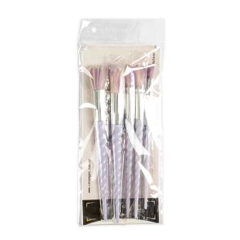 Kit Pincel Personalizado Plástico 5 Peças XP@15339-10 Brinde Personalizado