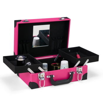 Maleta de Maquiagem Personalizado Poliuretano com Espelho XP$7061 Brindes Personalizados
