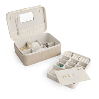 Porta Joias Personalizado Couro Sintético Doze Divisórias XP$18850 Brindes Personalizados