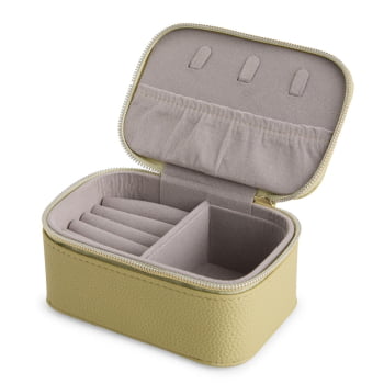 Porta Joias Personalizado Couro Sintético Duas Divisórias XP$18847 Brindes Personalizados