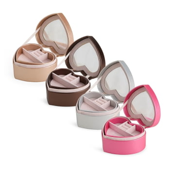 Porta Joias Personalizado Couro Sintético XCX7611 Brinde Personalizado