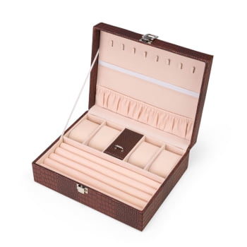 Porta Joias Personalizado Couro Sintético XCX8965 Brinde Personalizado