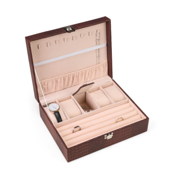 Porta Joias Personalizado Couro Sintético XCX8965 Brinde Personalizado