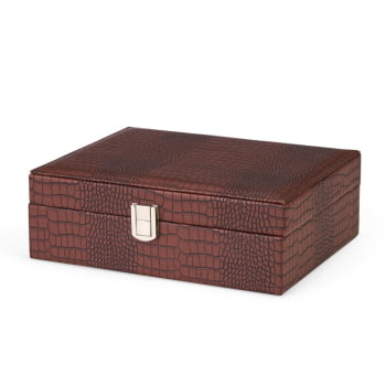 Porta Joias Personalizado Couro Sintético XCX8965 Brinde Personalizado