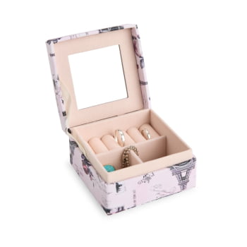 Porta Joias Personalizado Tecido Sintético XCX1252 Brinde Personalizado