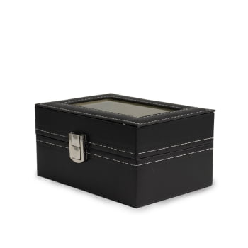 Porta Relógios Personalizado Couro Sintético Três Divisórias X15045 Brindes Personalizados