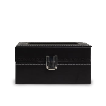 Porta Relógios Personalizado Couro Sintético Três Divisórias X15045 Brindes Personalizados