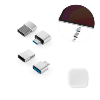 Adaptador Personalizado Alumínio SP97090 Brinde Personalizado