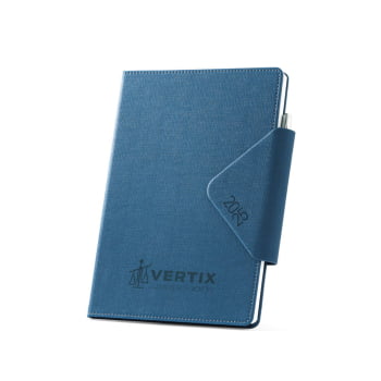 Agenda Personalizada 2025 Modelo VERTIX B5 e Caneta Personalizada com Plano Semanal