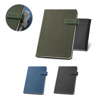 Agenda Personalizada 2026 A5 em 100% rPET Plano Diário SP66201-26 Brinde Personalizado
