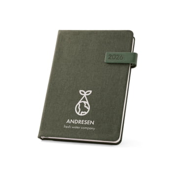 Agenda Personalizada 2026 A5 em 100% rPET Plano Diário SP66201-26 Brinde Personalizado
