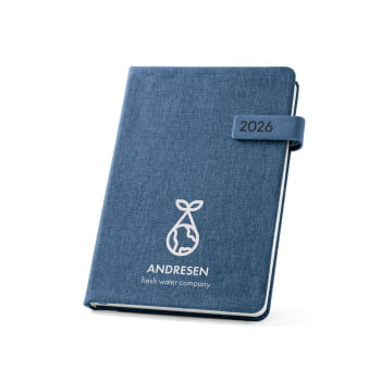 Agenda Personalizada 2026 A5 em 100% rPET Plano Diário SP66201-26 Brinde Personalizado