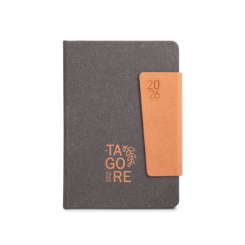 Agenda Personalizada 2026 A5 em Pele Reciclada Plano Diário SP66205-26 Brinde Personalizado
