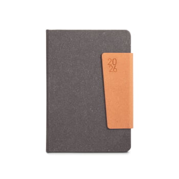 Agenda Personalizada 2026 A5 em Pele Reciclada Plano Diário SP66205-26 Brinde Personalizado