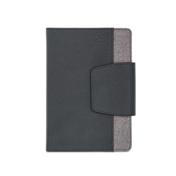 Agenda Personalizada 2026 A5 em PU e Tecido em Poliéster Plano Diário SP66088-26 Brinde Personalizado