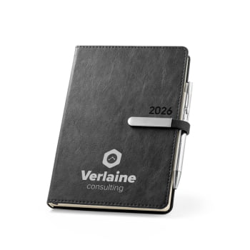 Agenda Personalizada 2026 A5 em PU Plano Diário SP66122-26 Brinde Personalizado