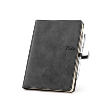 Agenda Personalizada 2026 A5 em PU Plano Diário SP66122-26 Brinde Personalizado
