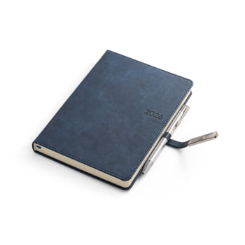 Agenda Personalizada 2026 A5 em PU Plano Diário SP66122-26 Brinde Personalizado