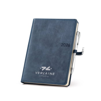 Agenda Personalizada 2026 A5 em PU Plano Diário SP66122-26 Brinde Personalizado