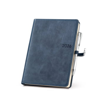 Agenda Personalizada 2026 A5 em PU Plano Diário SP66122-26 Brinde Personalizado