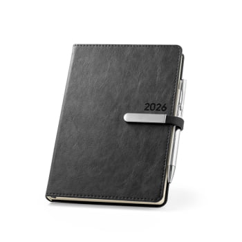 Agenda Personalizada 2026 A5 em PU Plano Diário SP66122-26 Brinde Personalizado