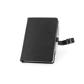 Agenda Personalizada 2026 A5 em PU Plano Diário SP66221-26 Brinde Personalizado