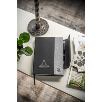 Agenda Personalizada 2026 A5 em PU Reciclado Plano Diário SP66214-26 Brinde Personalizado