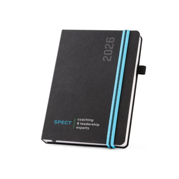 Agenda Personalizada 2026 A5 em Tecido Poliéster Plano Diário SP66190-26 Brindes Personalizados