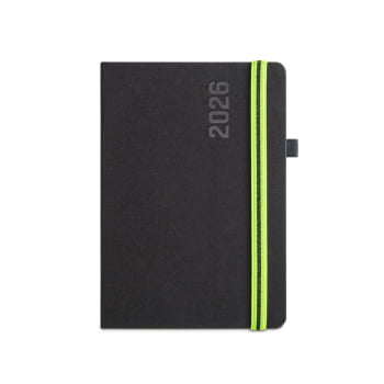 Agenda Personalizada 2026 A5 em Tecido Poliéster Plano Diário SP66190-26 Brindes Personalizados