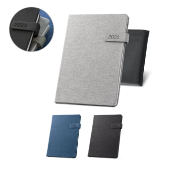 Agenda Personalizada 2026 B5 em 100% rPET Plano Semanal SP66202-26 Brindes Personalizados