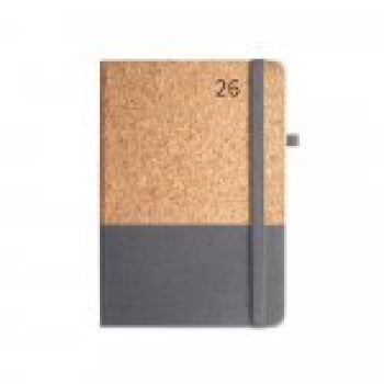 Agenda Personalizada 2026 B5 em Cortiça Plano Diário SP66199-26 Brindes Personalizados