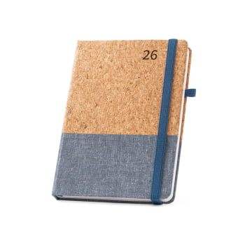 Agenda Personalizada 2026 B5 em Cortiça Plano Diário SP66199-26 Brindes Personalizados