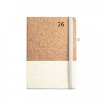 Agenda Personalizada 2026 B5 em Cortiça Plano Diário SP66199-26 Brindes Personalizados