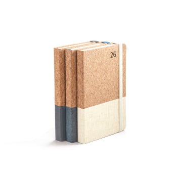Agenda Personalizada 2026 B5 em Cortiça Plano Diário SP66199-26 Brindes Personalizados
