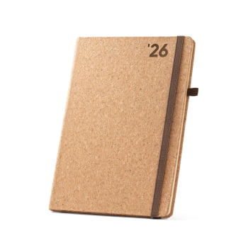 Agenda Personalizada 2026 B5 em Cortiça Plano Semanal SP66094-26 Brindes Personalizados