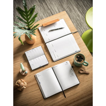 Agenda Personalizada 2026 B5 em Pele Reciclada Plano Semanal SP66217-26 Brinde Personalizado