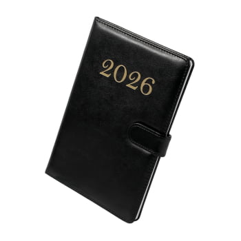Agenda Personalizada 2026 Couro PU Semanal X06107A Brinde Personalizado
