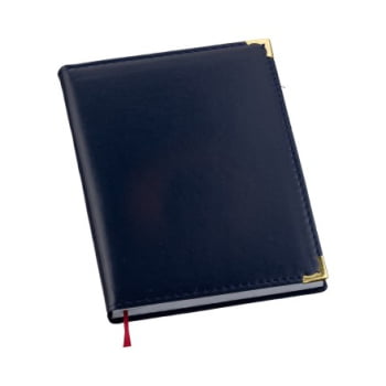 Agenda Personalizada 2026 Couro Sintético Azul LU101L Brindes Personalizados