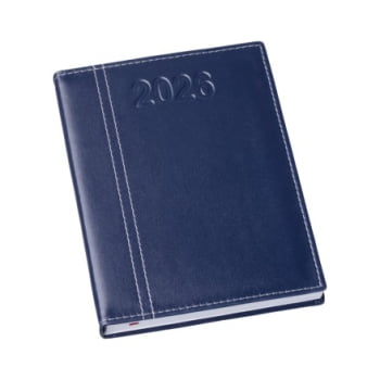 Agenda Personalizada 2026 Couro Sintético Azul LU107L Brindes Personalizados