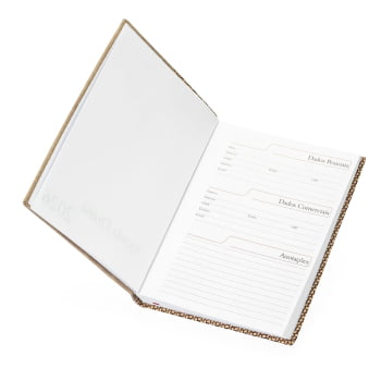 Agenda Personalizada 2026 Couro Sintético Diária X12289 Brinde Personalizado